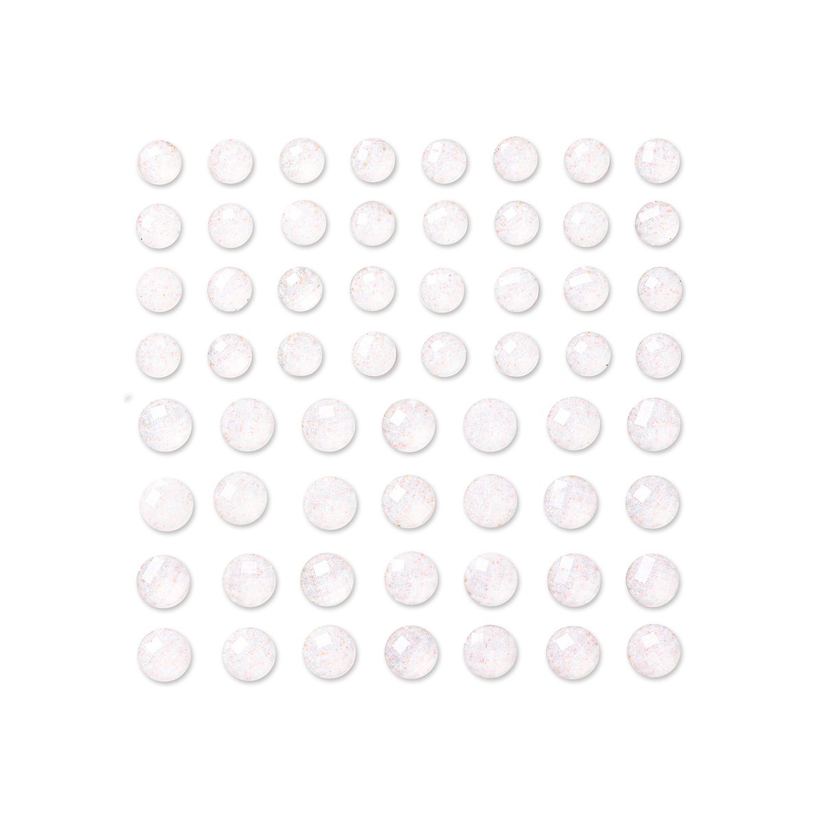 Клеевые мерцающие гранёные камушки DP Craft, белый перелив