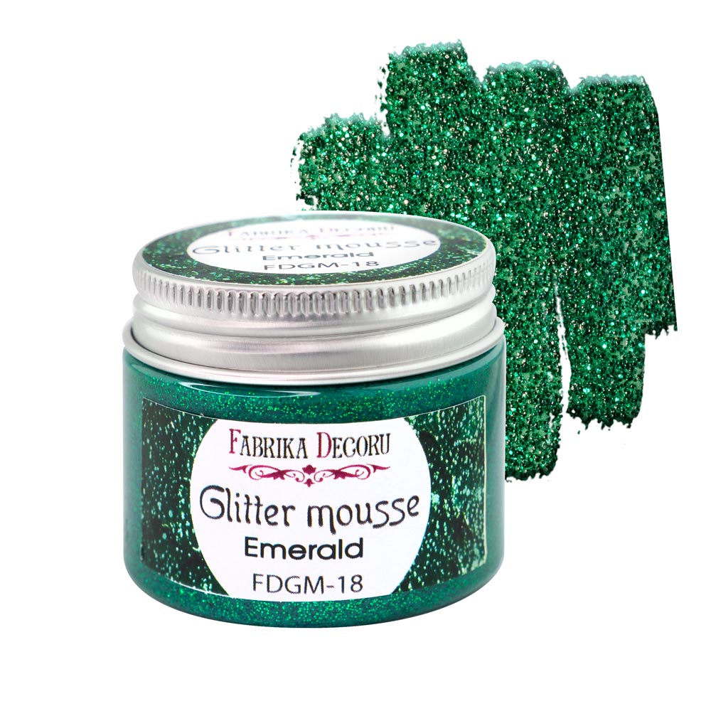 Глиттерный мусс Фабрика декору "Emerald" изумруд
