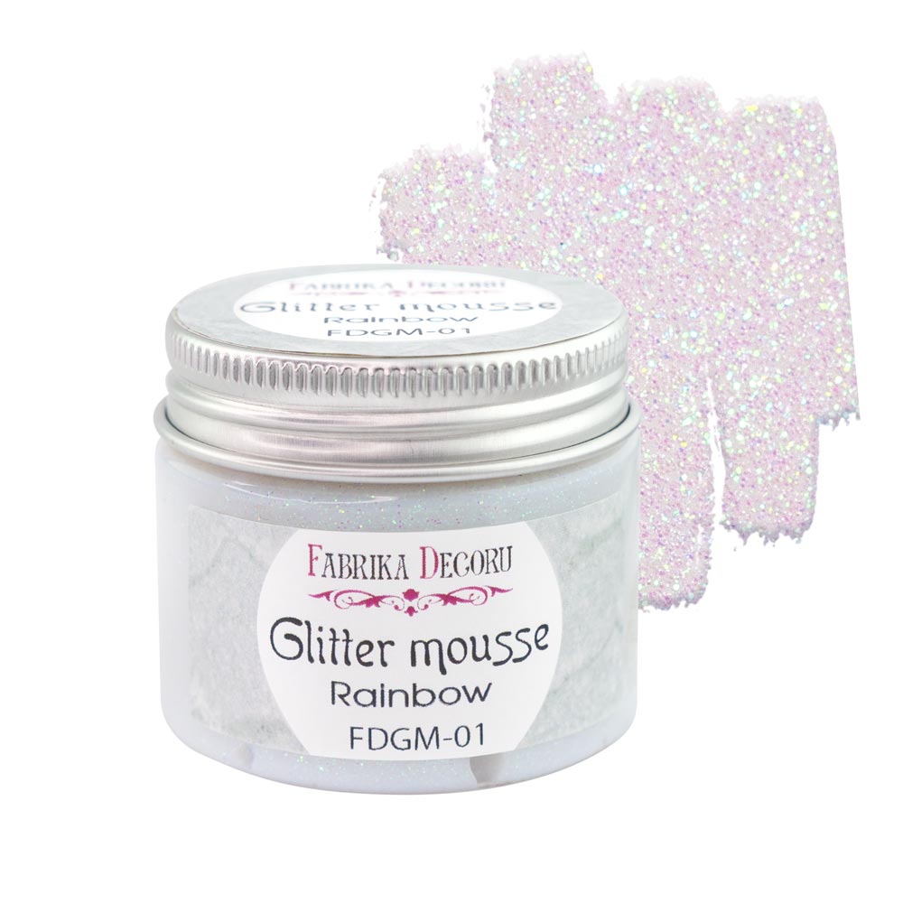 Глиттерный мусс Фабрика декору "Rainbow" радужный