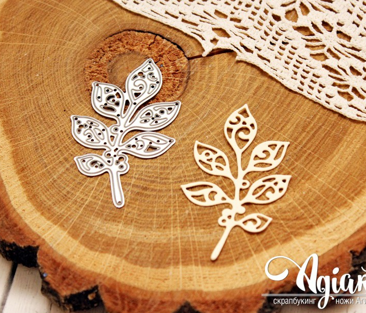 Нож для вырубки Agiart "Веточка магнолии"