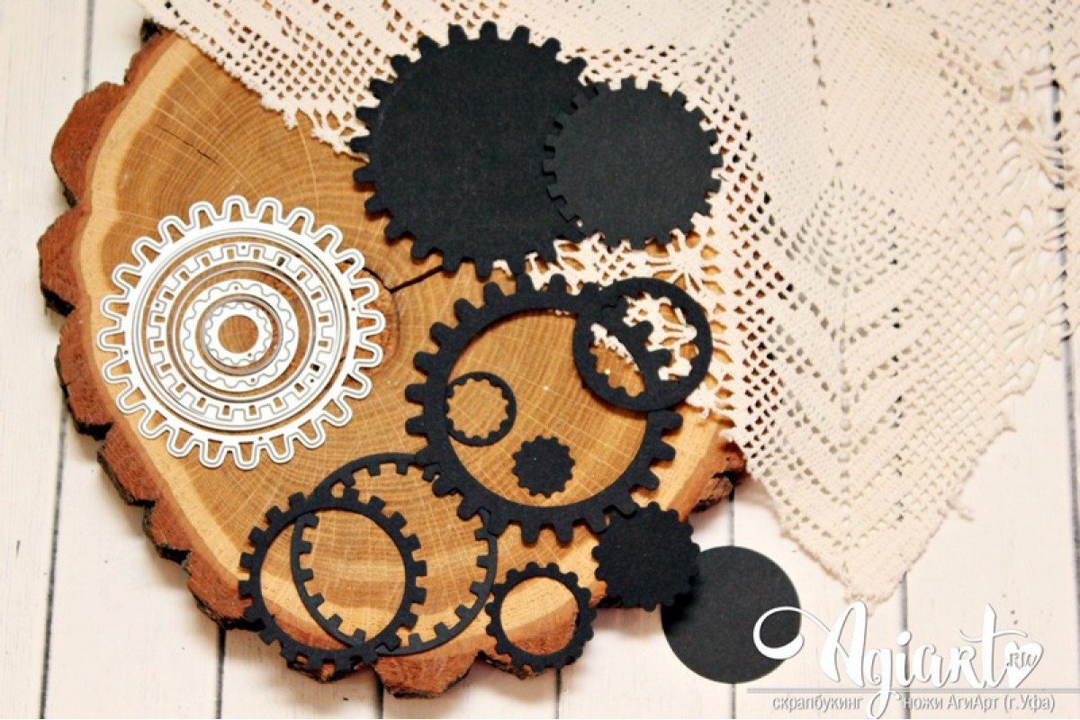 Нож для вырубки Agiart "Шестеренки, базовый"