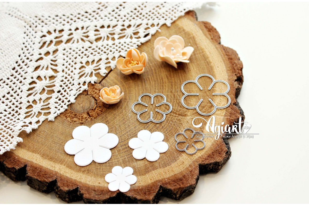Нож для вырубки Agiart "Набор цветов №3"
