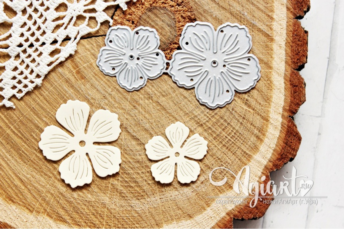 Нож для вырубки Agiart "Гибискусы"