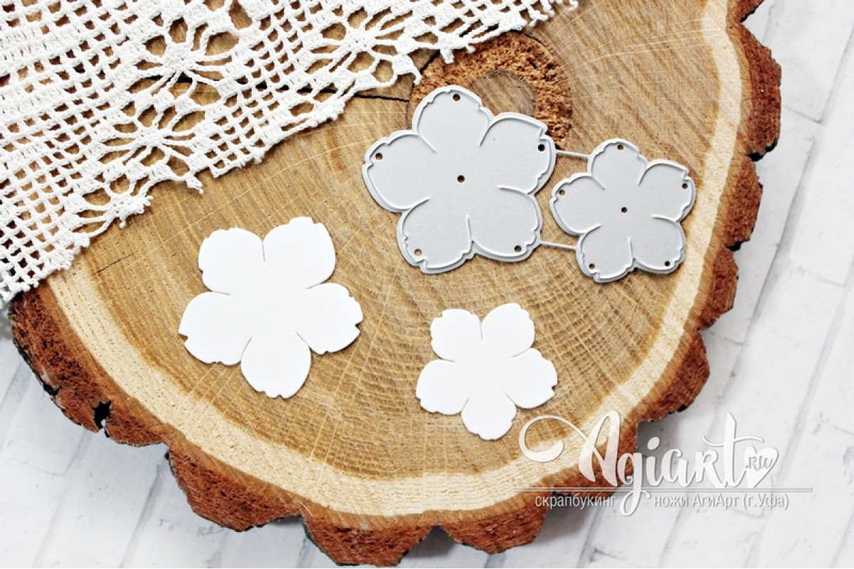 Нож для вырубки Agiart "Набор цветов №4"