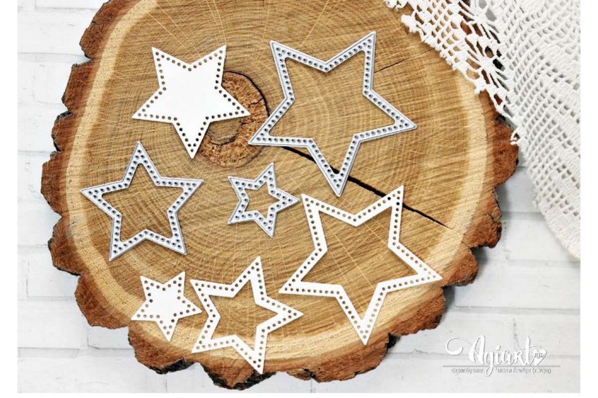 Нож для вырубки Agiart "Праздничные звезды"