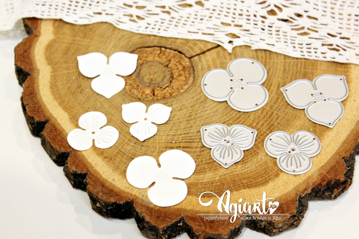 Нож для вырубки Agiart "Набор цветов первоцветов №2"