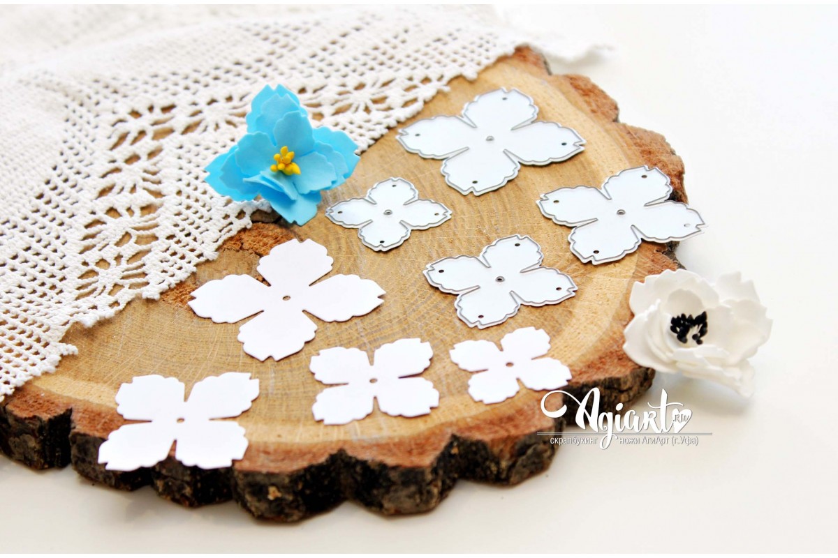 Нож для вырубки Agiart "Набор цветов №9"