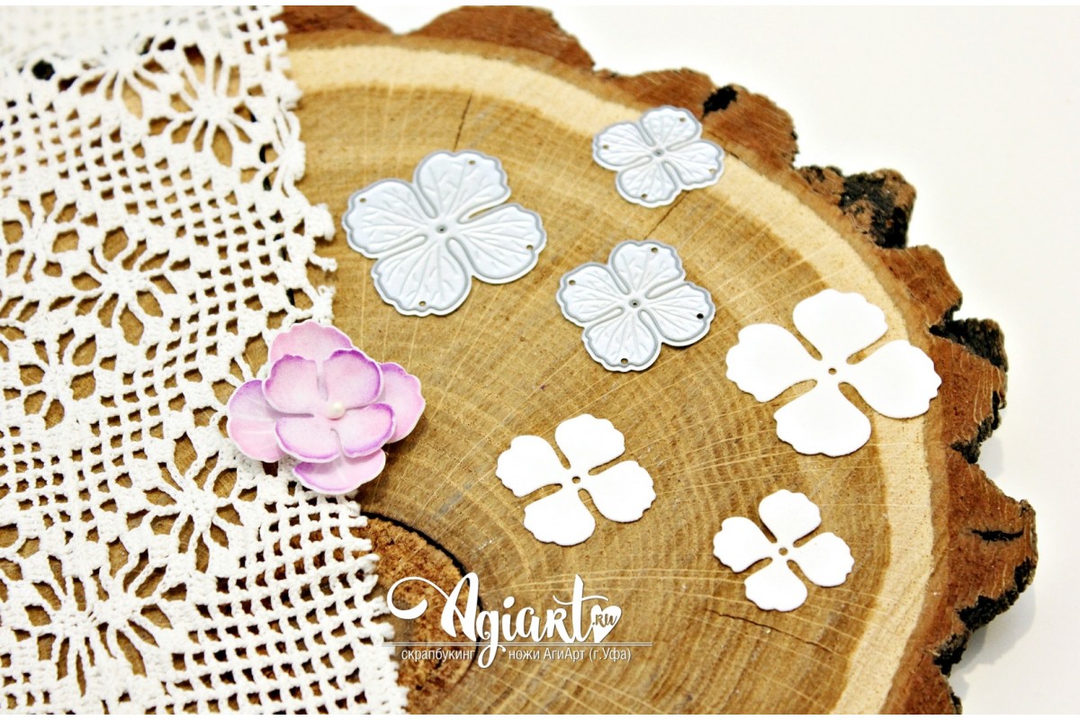 Нож для вырубки Agiart "Очаровательная гортензия"