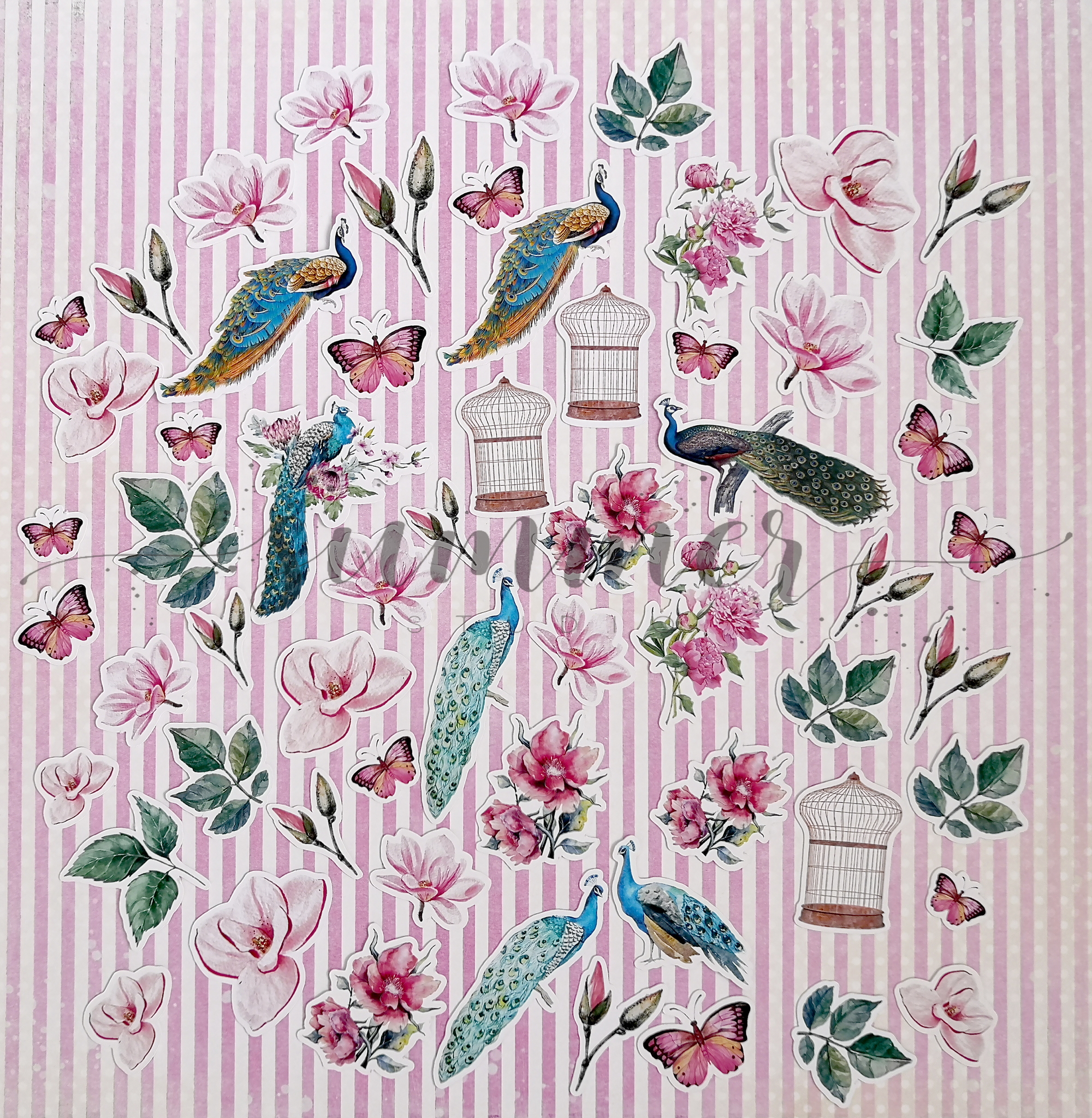 Набор высечек Summer Studio "Bird of paradise"