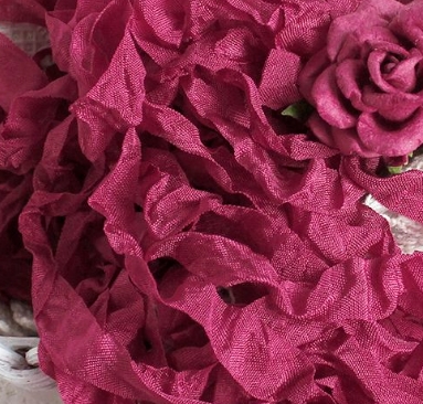 Шебби-лента 5 метров, цвет Красное ранчо(20)