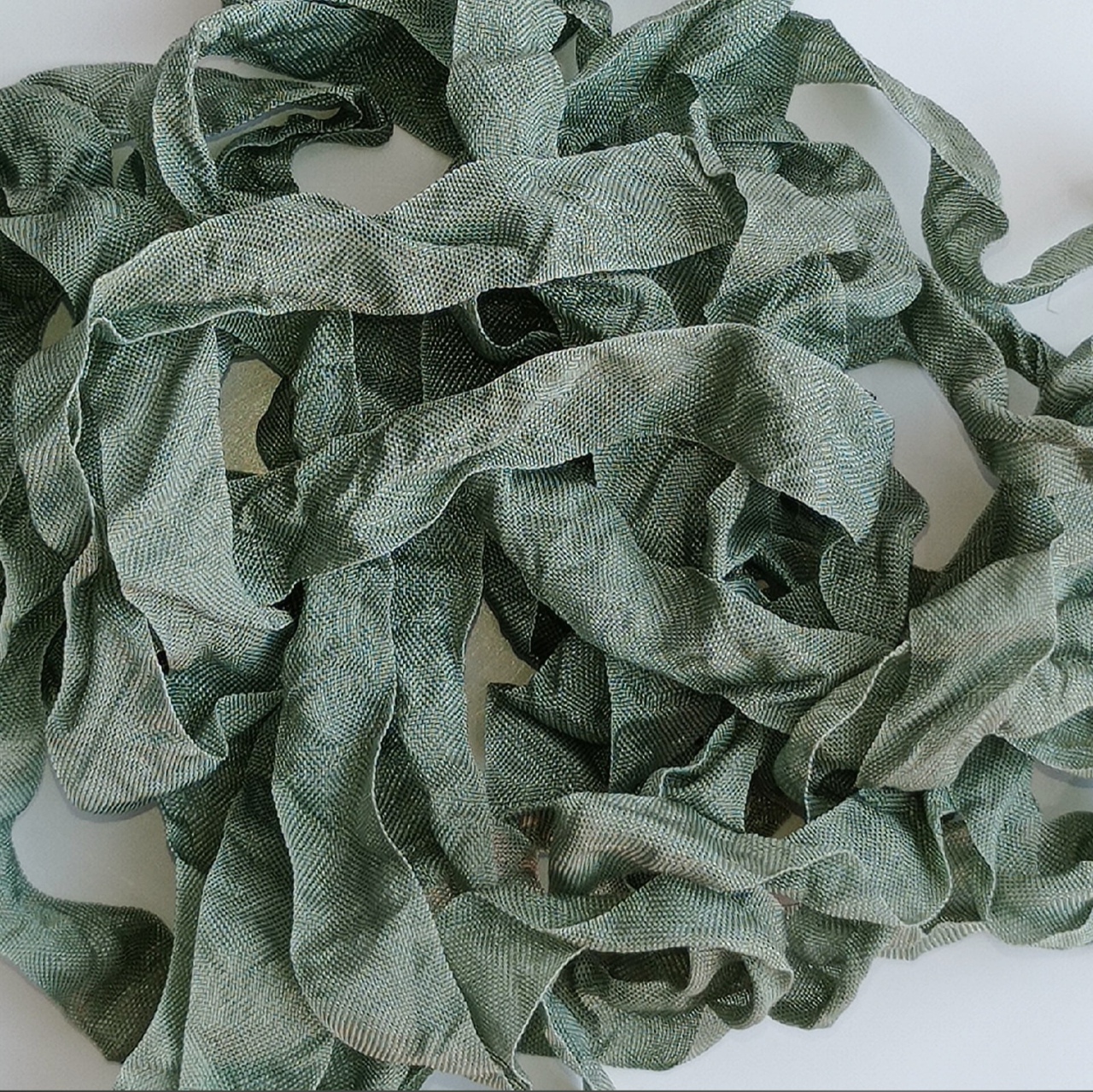 Шебби-лента 5 метров, цвет Зелёный металлик