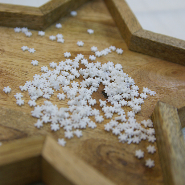 Мини-снежинки 4 мм, цвет белый