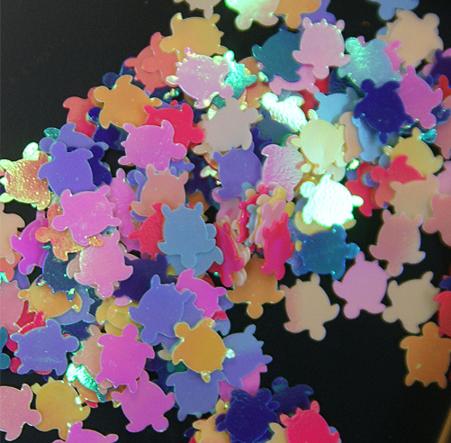 Пайетки-черепашки, цвет микс