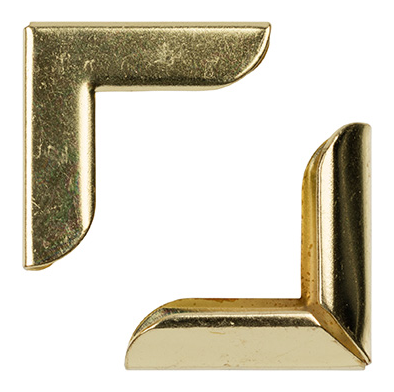 Уголки металлические для альбома 20 мм, 4 штуки, цвет золото