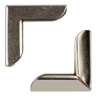 Уголки металлические для альбома 20 мм, 4 штуки, цвет серебро