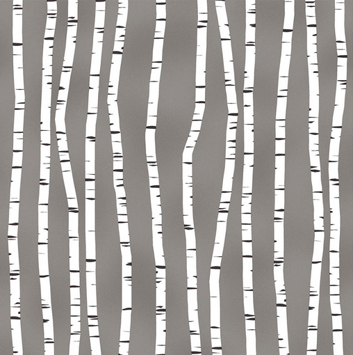 Ткань лоскутная 50 х 55 см "4500", берёзы на сером