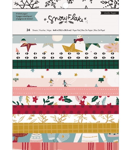Набор бумаги 15х20 см Crate Paper «Snowflake»