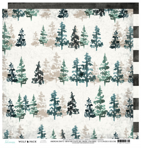 Двусторонняя бумага Heidi Swapp "Wolf Pack", Woodsy (HS20)
