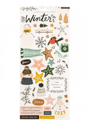 Картонные наклейки Crate Paper "Snowflake"