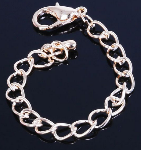 Замок карабин с цепочкой 7 см, цвет золото (886)