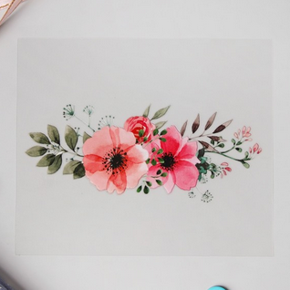 Термонаклейка для декорирования Артузор "Цветы вертикальные"