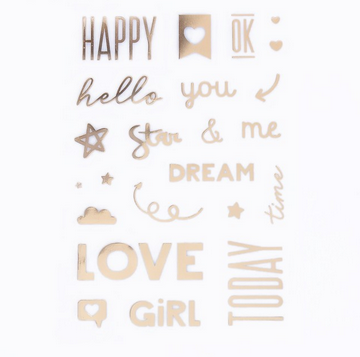 Наклейки на прозрачной основе АртУзор "Happy", 11 × 19 см