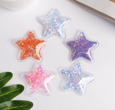 Набор украшений-шейкеров "Звёзды с глиттером", 5 шт