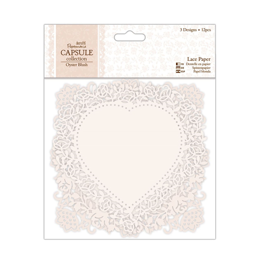 Набор ажурных перламутровых салфеток Oyster Blush, оттенки кремового