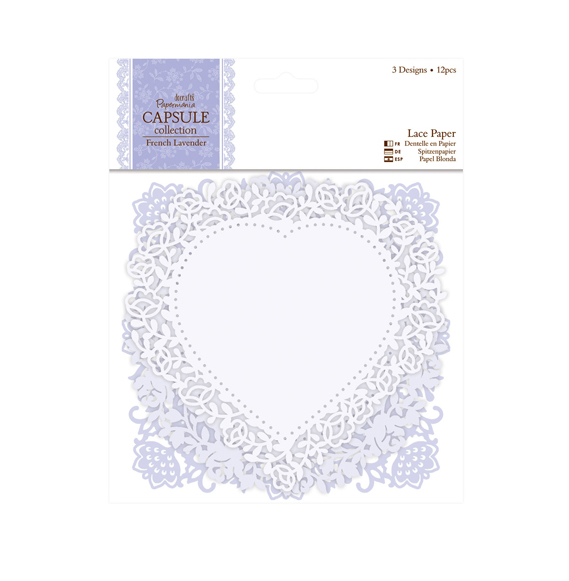 Набор ажурных салфеток French Lavavender, оттенки сиреневого