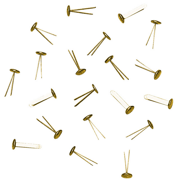 Набор брадс с удлинённй ножкой Rayher, цвет состаренное золото