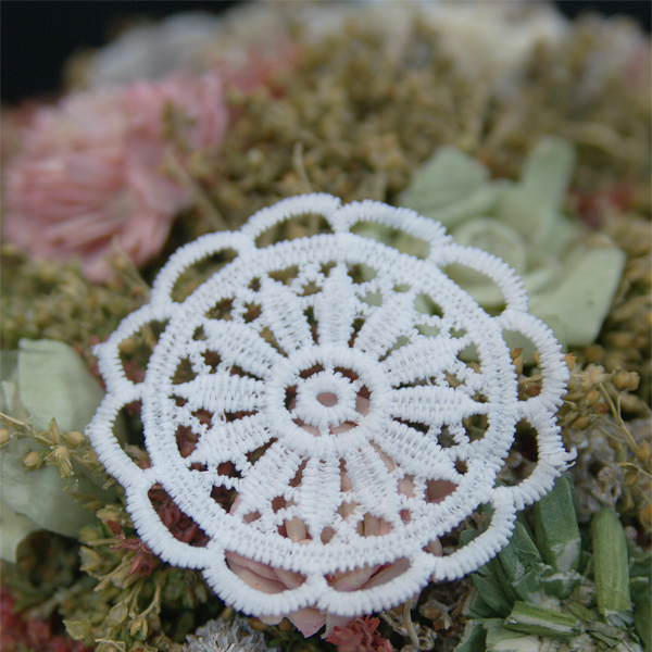 Салфетка кружевная, цвет белый, диаметр 6,5 см