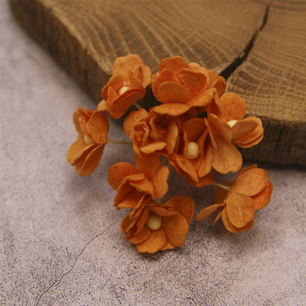 Букет цветов вишни 15 мм. Цвет оранжевый