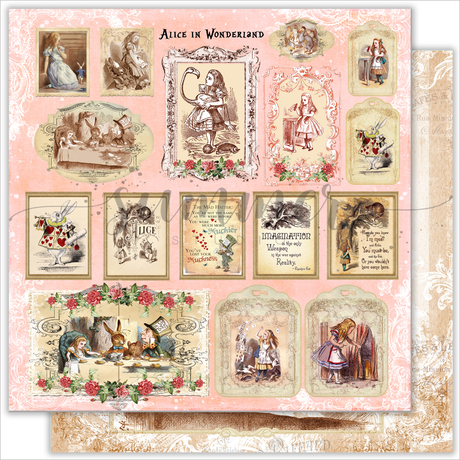 Бумага Summer studio "Alice in Wonderland", Magic cards (SMST64)