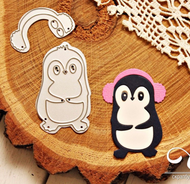 Нож для вырубки Agiart "Пингвин в наушниках"