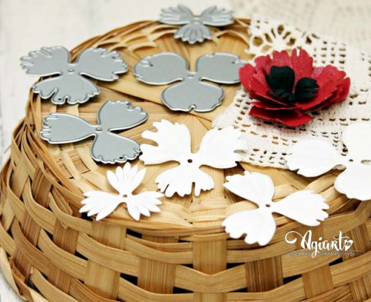 Нож для вырубки Agiart "Пионы малые"