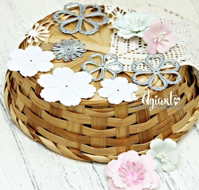 Нож для вырубки Agiart "Набор цветов №2"