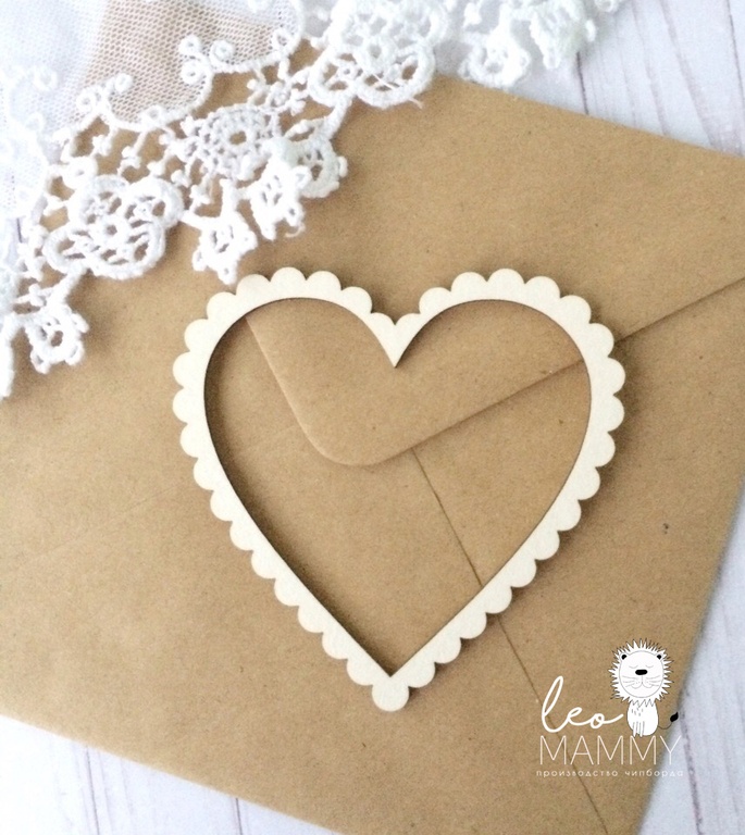 Чипборд LeoMAMMY "Рамочка сердце"