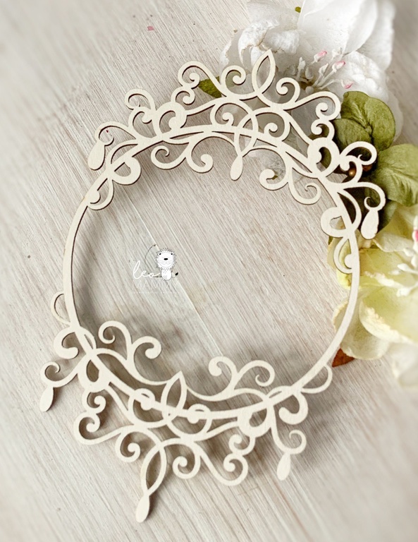 Чипборд LeoMAMMY "Рамочка с вензелями №2 (большая)"