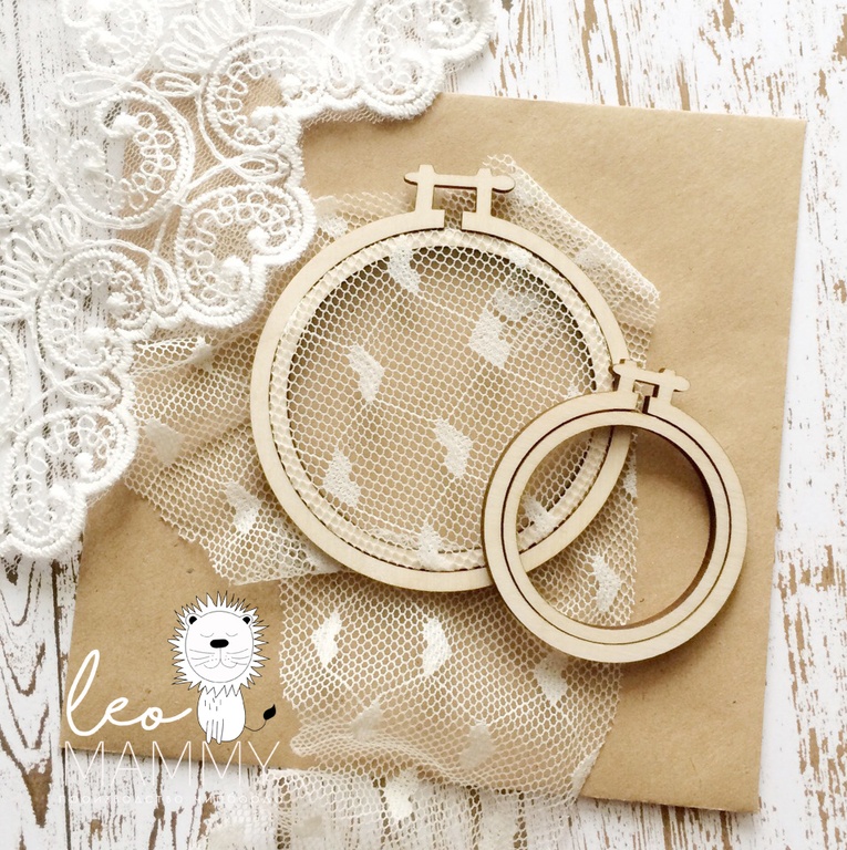 Чипборд деревянный LeoMAMMY "Пяльца", 2шт.