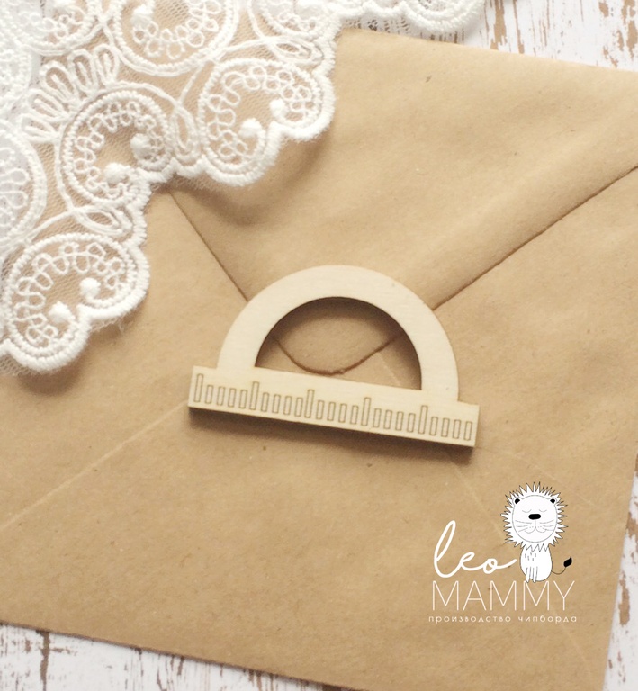 Чипборд деревянный LeoMAMMY "Транспортир"