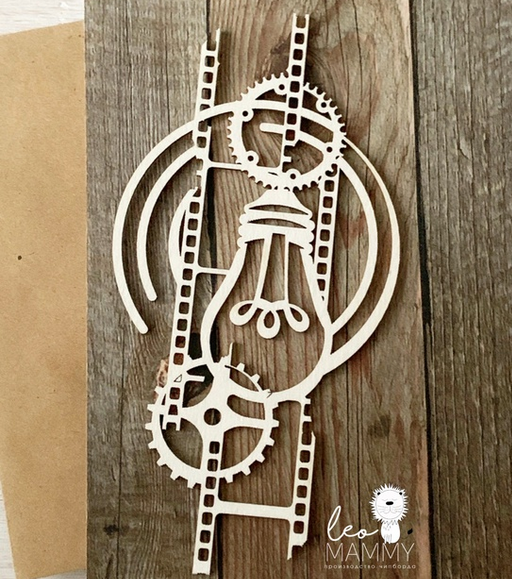 Чипборд LeoMAMMY "Фантазийный механизм №4 с лампочкой"