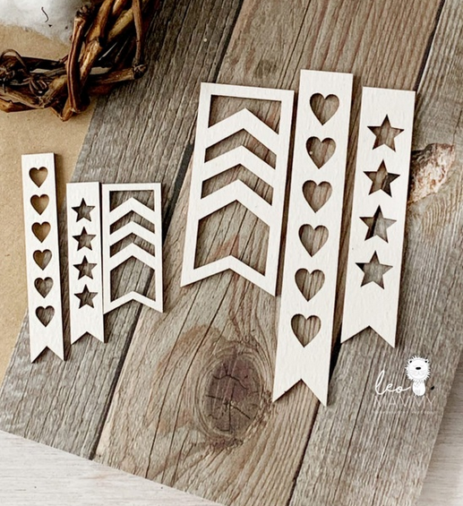 Чипборд LeoMAMMY "Набор флажков (6 шт)"