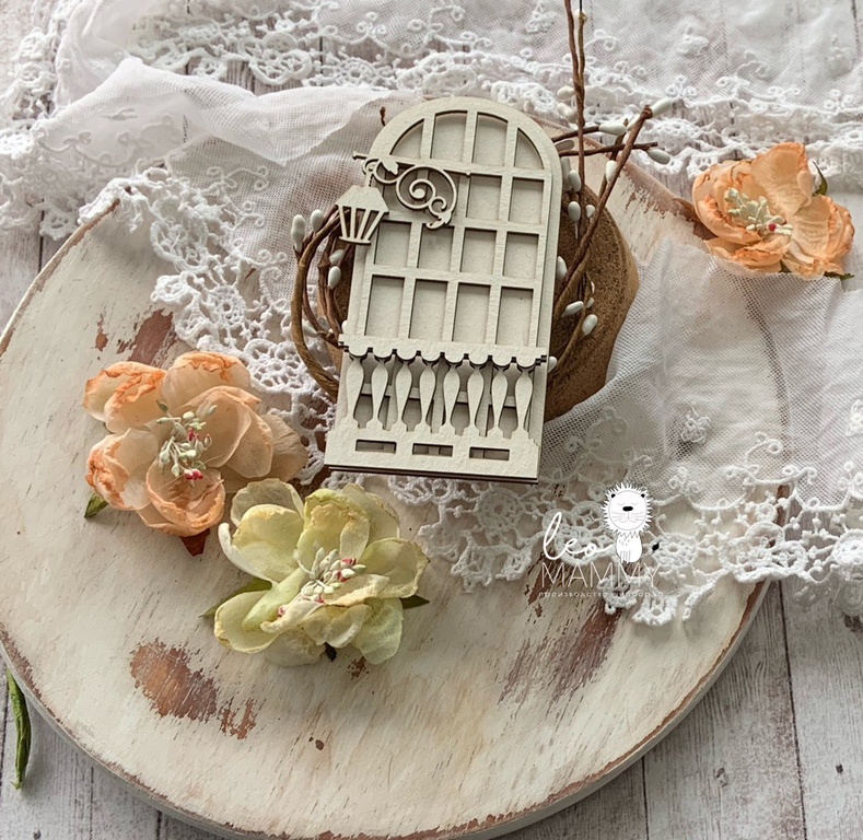 Чипборд LeoMAMMY "Дверь Балконная с Фонарем"