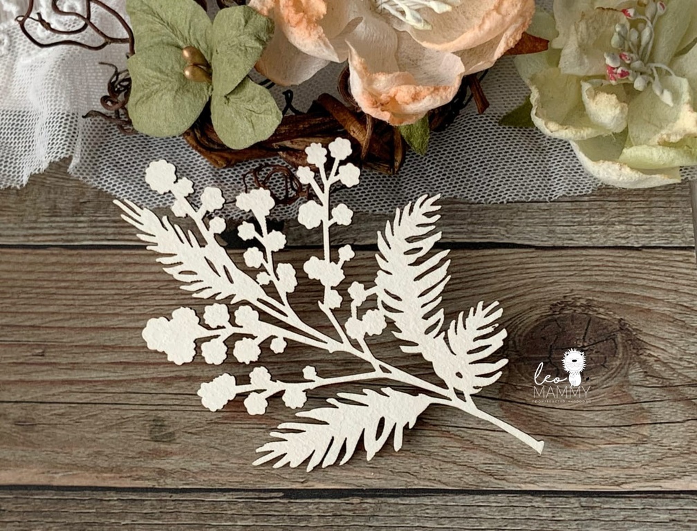 Чипборд LeoMAMMY "Веточка Мимозы"