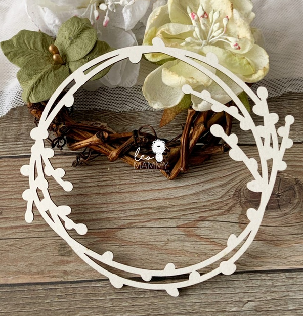 Чипборд LeoMAMMY "Веночек из Веточек с Почками"