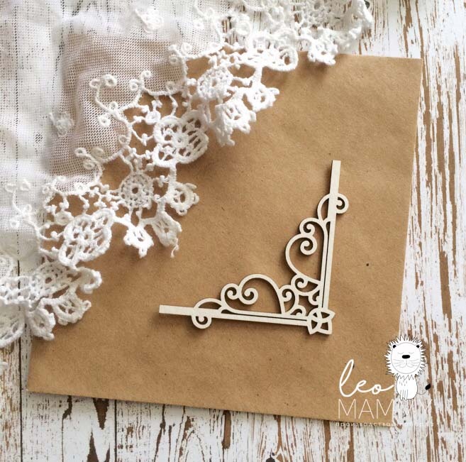 Чипборд LeoMAMMY "Элемент Угловой Ажурный"