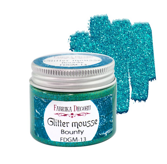 Глиттерный мусс Фабрика декору "Bounty" бирюзовый Баунти