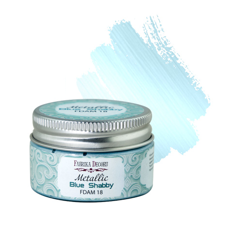 Краска Фабрика декору "Металлик", цвет голубой шебби