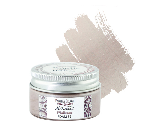 Краска Фабрика декору "Металлик", цвет платина