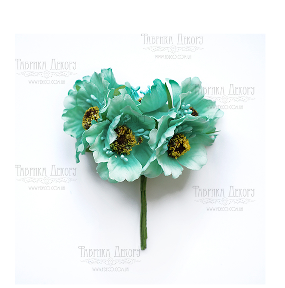 Букет тканевых бегоний Фабрика Декора, цвет мятный